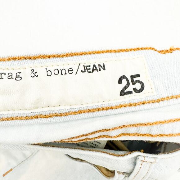 Rag & Bone Skinny Denim Jeans Light Wash Bleach Out Color Size 26 - Picture 8 of 9
